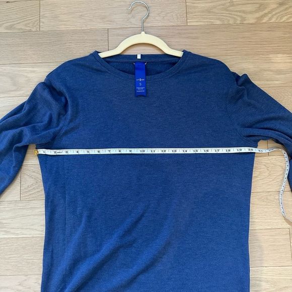 KIT AND ACE brushed long sleeve shirt. Deep blue. - Picture 5 of 10